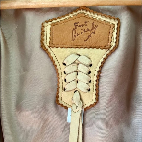 Rare Fort Grizzly handmade leather fringe jacket beaded horsehair RTL 1100 S EUC - Picture 5 of 8